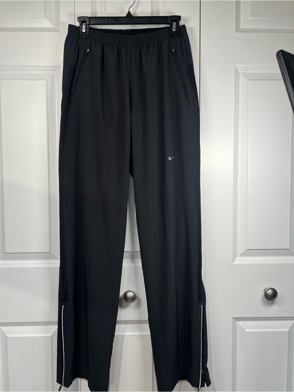 Nike Black Men's Track Joggers with Ankle Zips